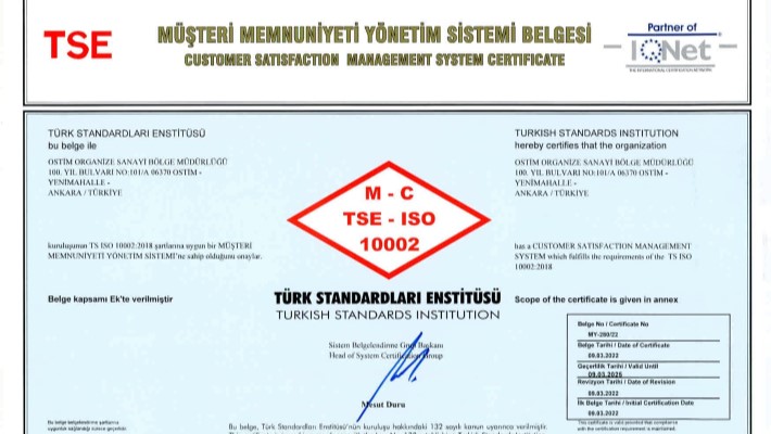 OSTİM OSB'nin Kalite Yönetimi Taçlandı