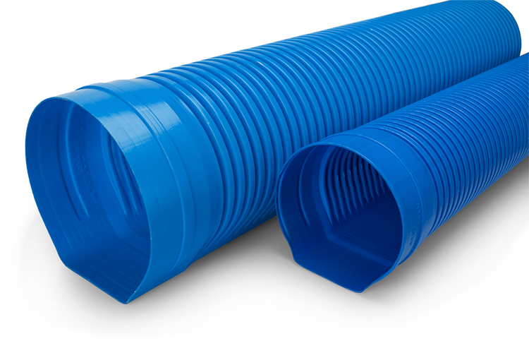 PVC Mavi Delikli Tünel Tipi Drenaj Borusu ve Ek Parçaları