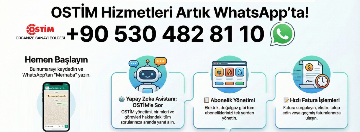 OSTİM Hizmetleri Artık WhatsApp’ta