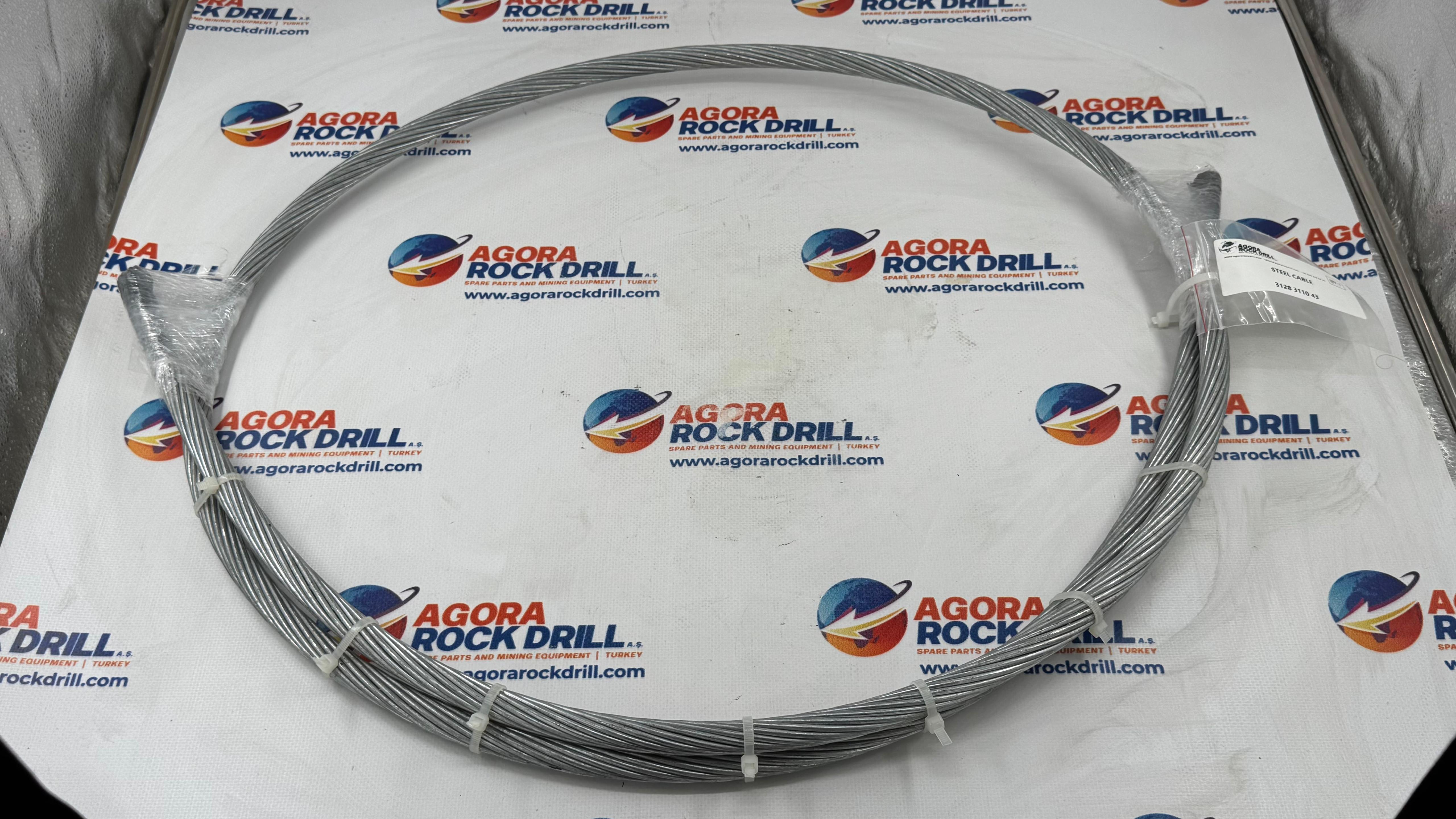 Epiroc - Atlas Copco - Steel Cable - 3128 3110 43 - 3128311043 - 3128-3110-43 