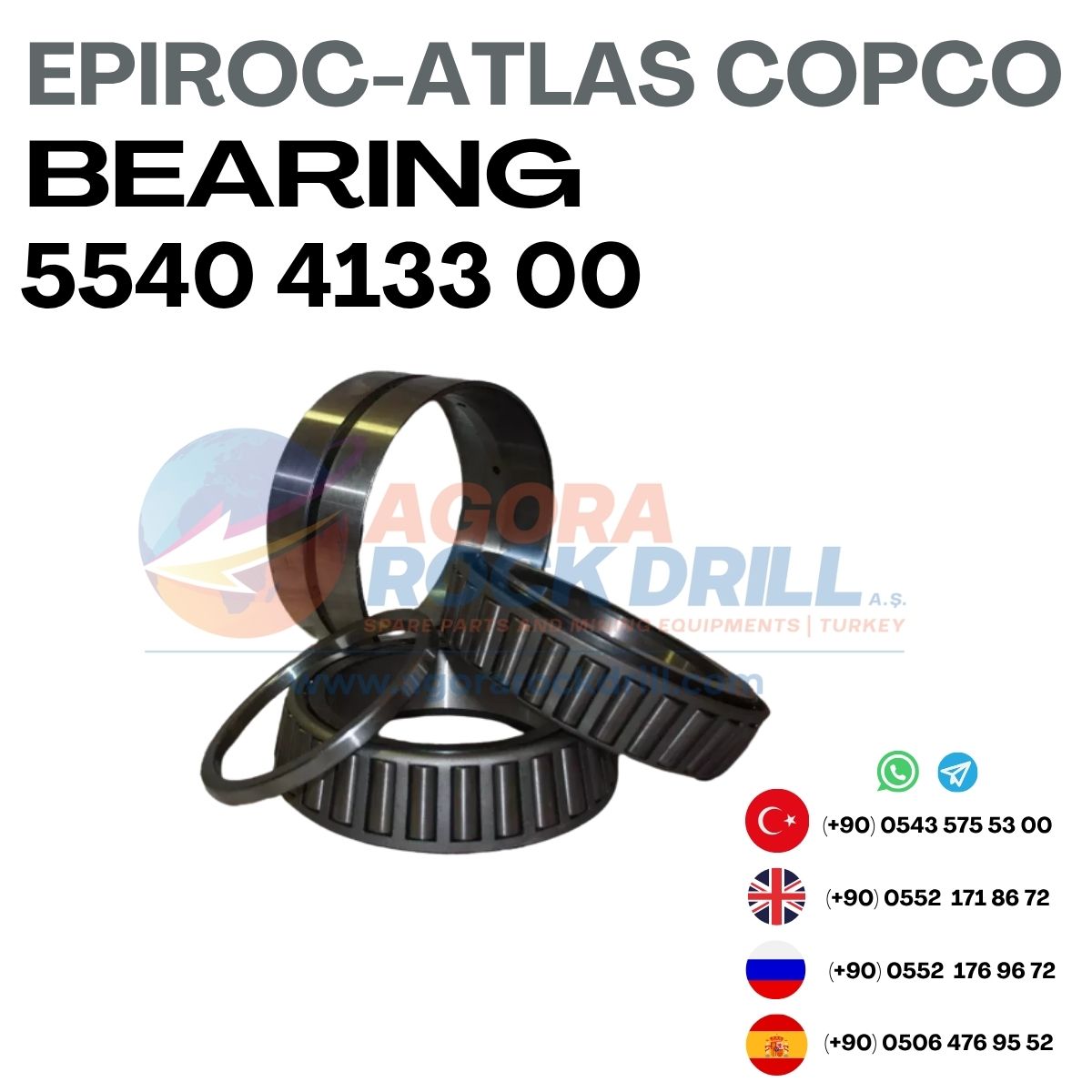 Epiroc - Atlas Copco - Bearing - 5540 4133 00 - 5540413300 - 5540-4133-00 