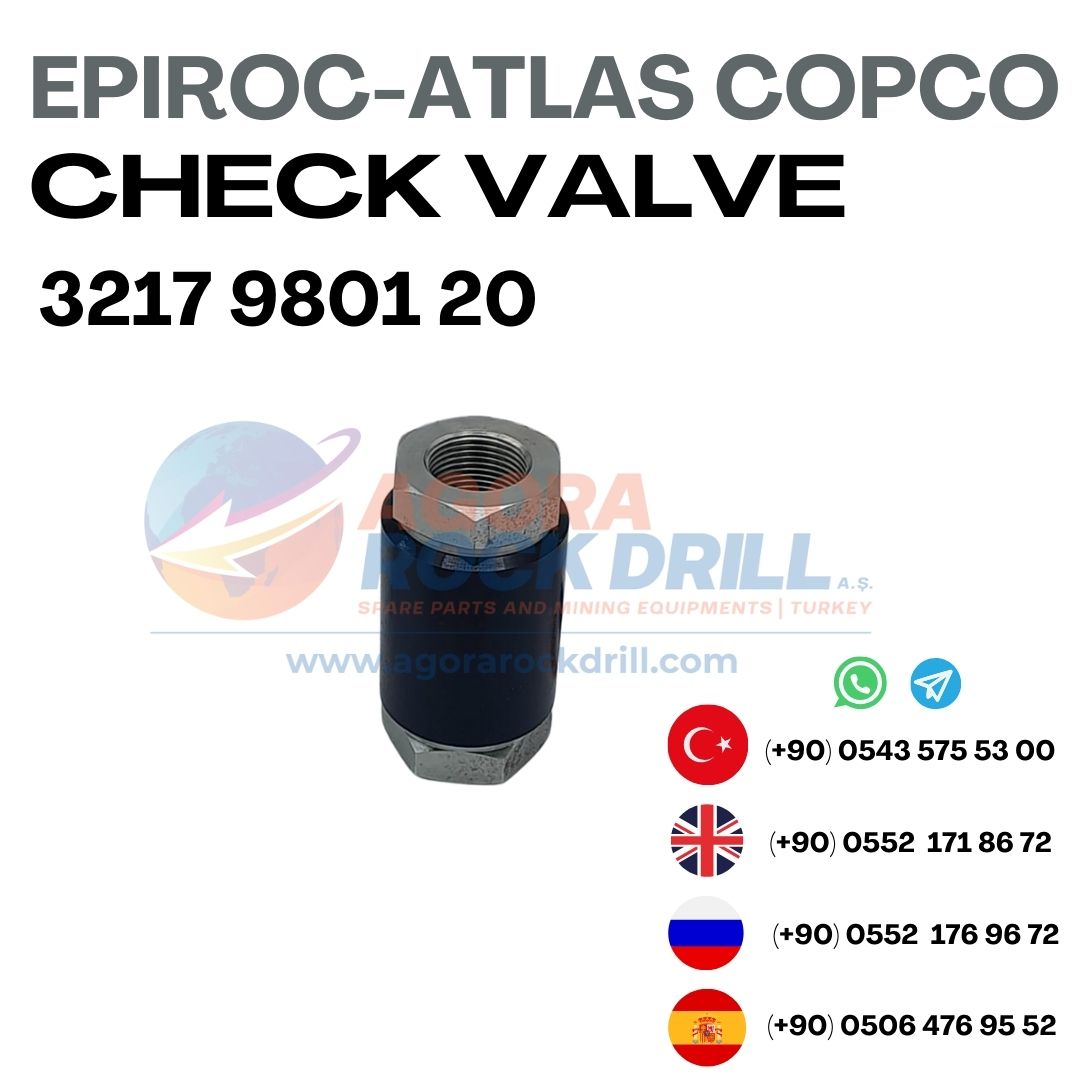 Epiroc - Atlas Copco - Check Valve - 3217 9801 20 - 3217980120 - 3217-9801-20 