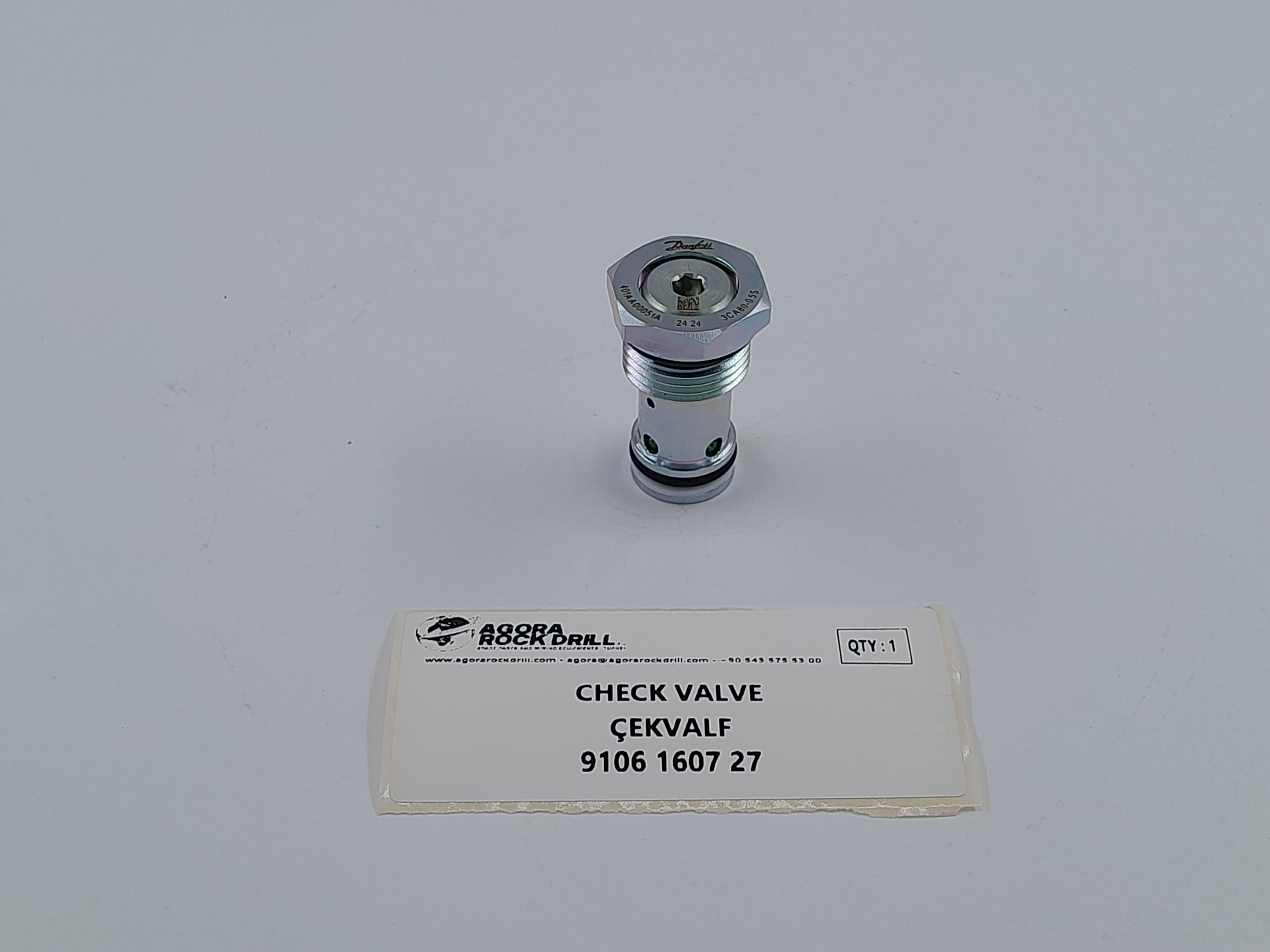 Epiroc - Atlas Copco - Check Valve - 9106 1607 27 - 9106160727 - 9106-1607-27