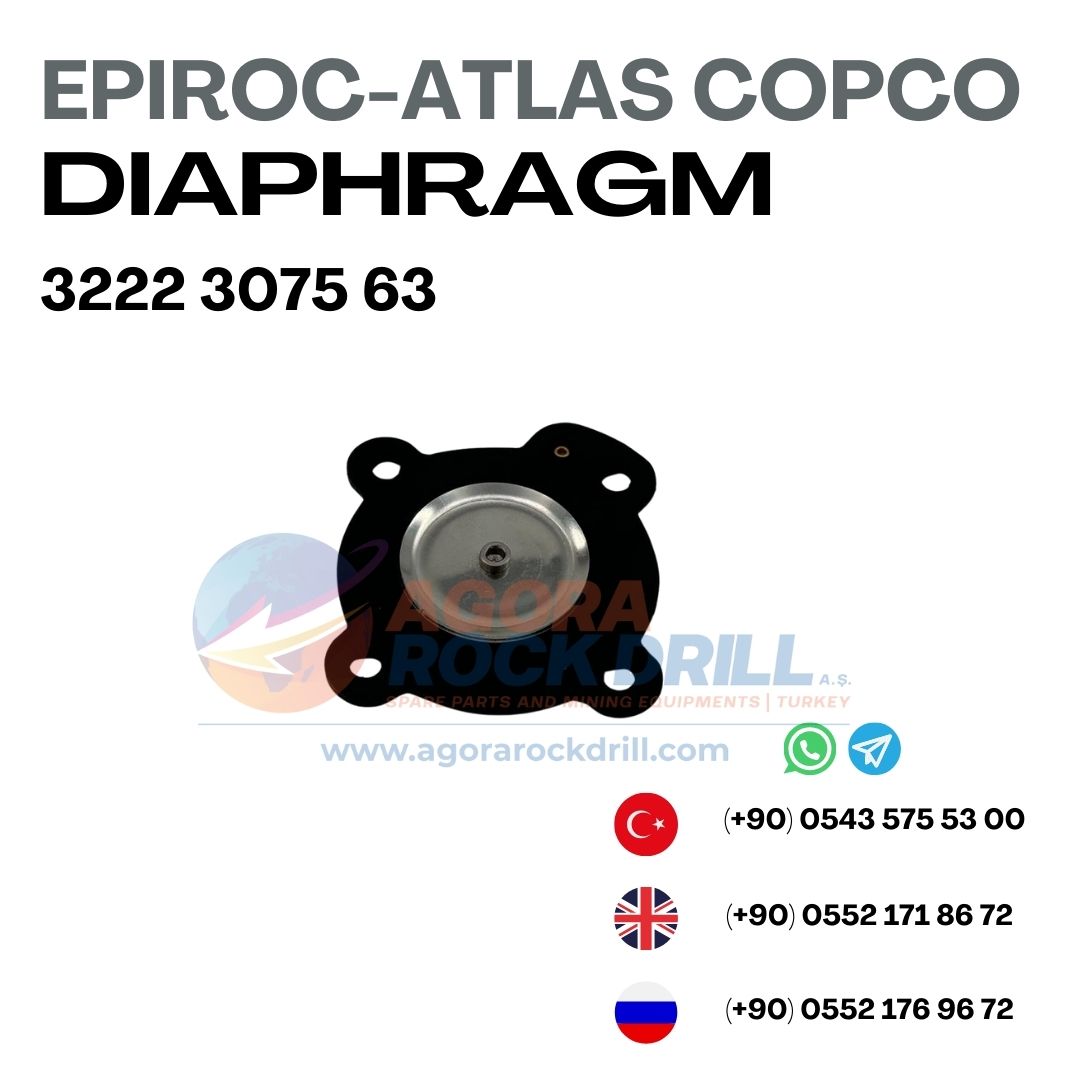 Epiroc - Atlas Copco - Diaphragm - 3222 3075 63 - 3222307563 - 3222-3075-63 