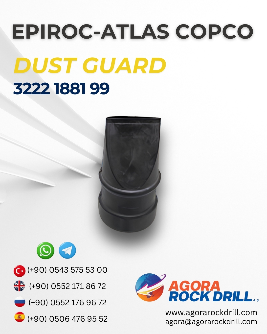 Epiroc - Atlas Copco - Dust Guard - 3222 1881 99 - 3222188199 - 3222-1881-99