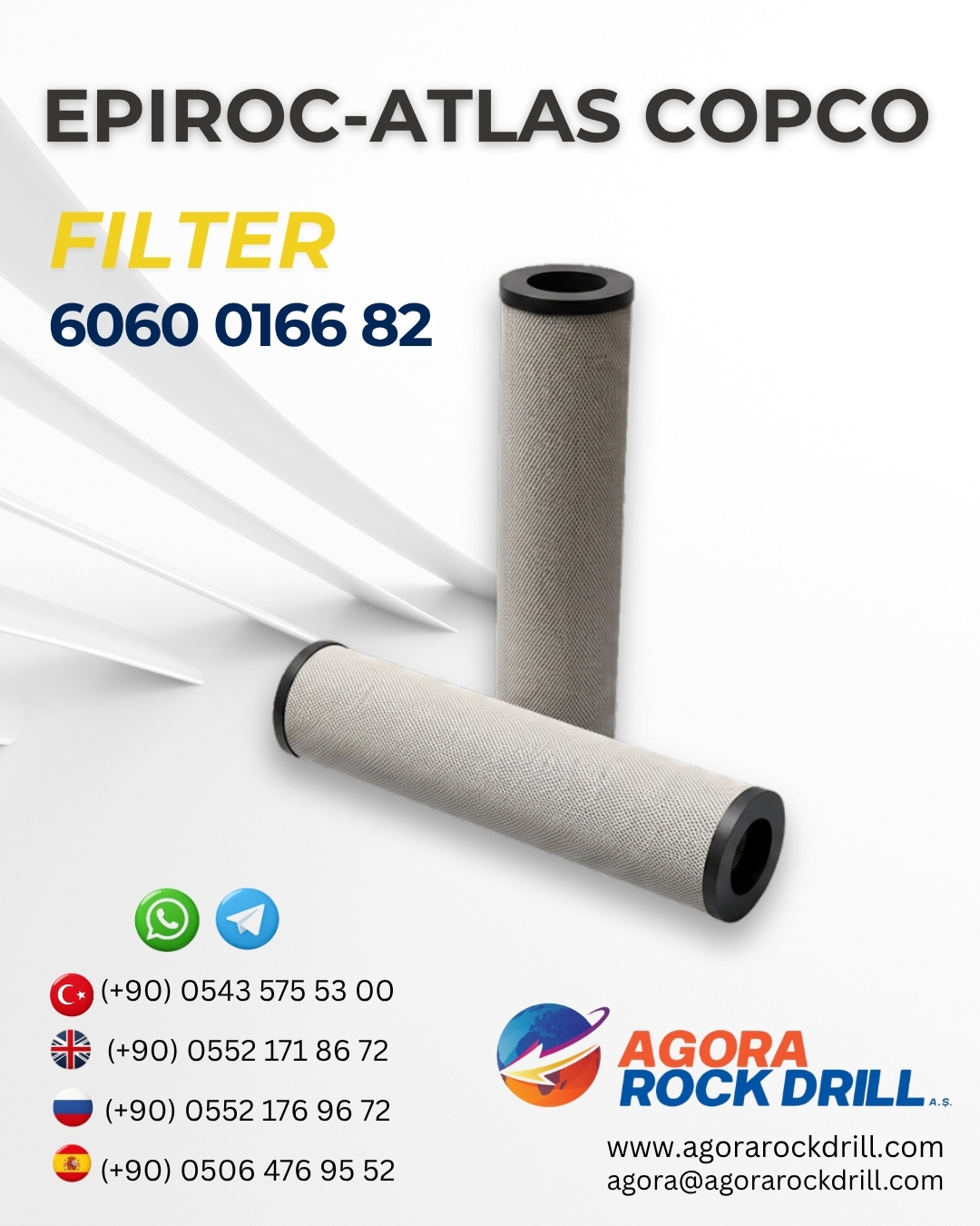 Epiroc - Atlas Copco - Filter - 6060 0166 82 - 6060016682 - 6060-0166-82