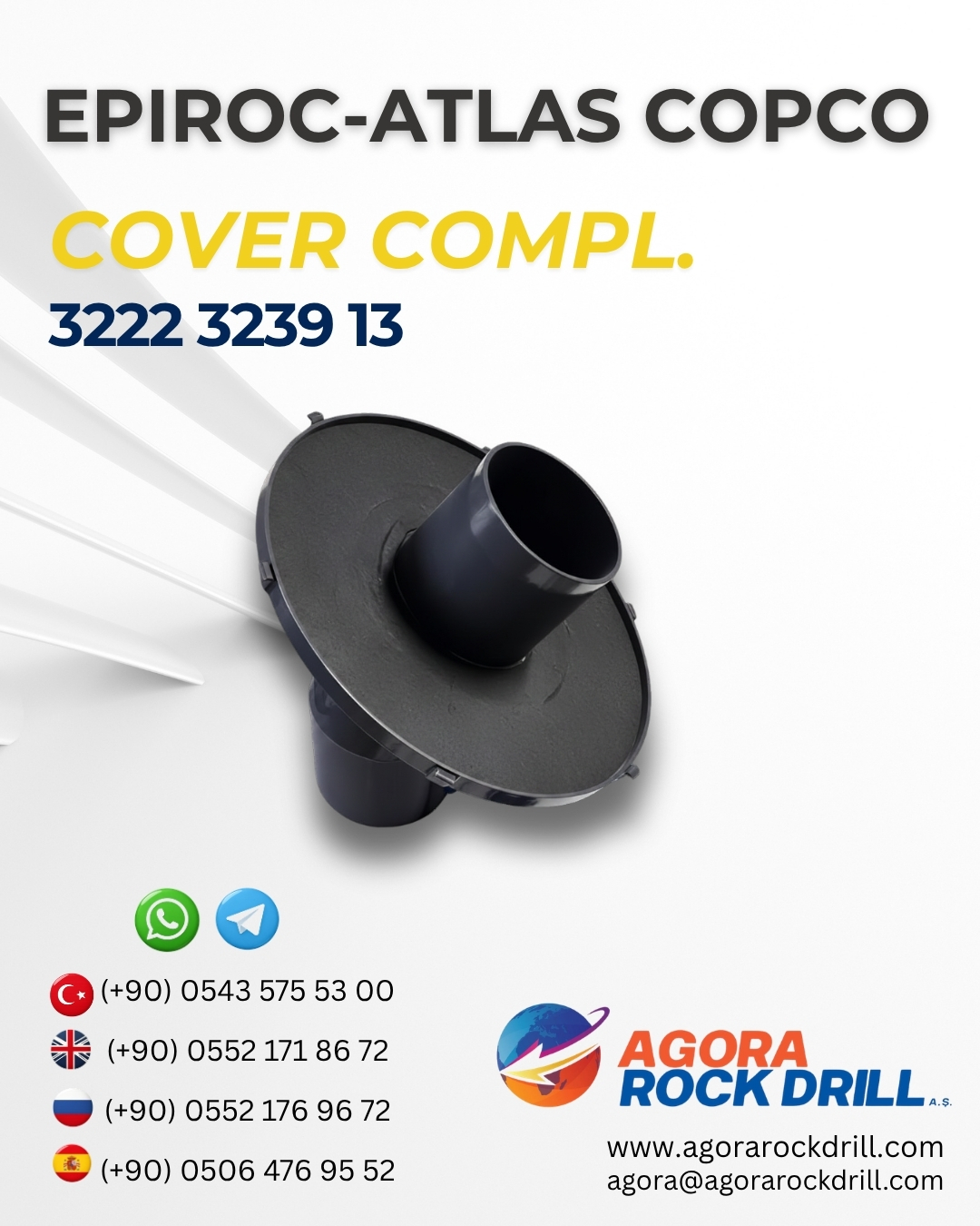 Epiroc - Atlas Copco - Cover Complete - 3222 3239 13 - 3222323913 - 3222-3239-13