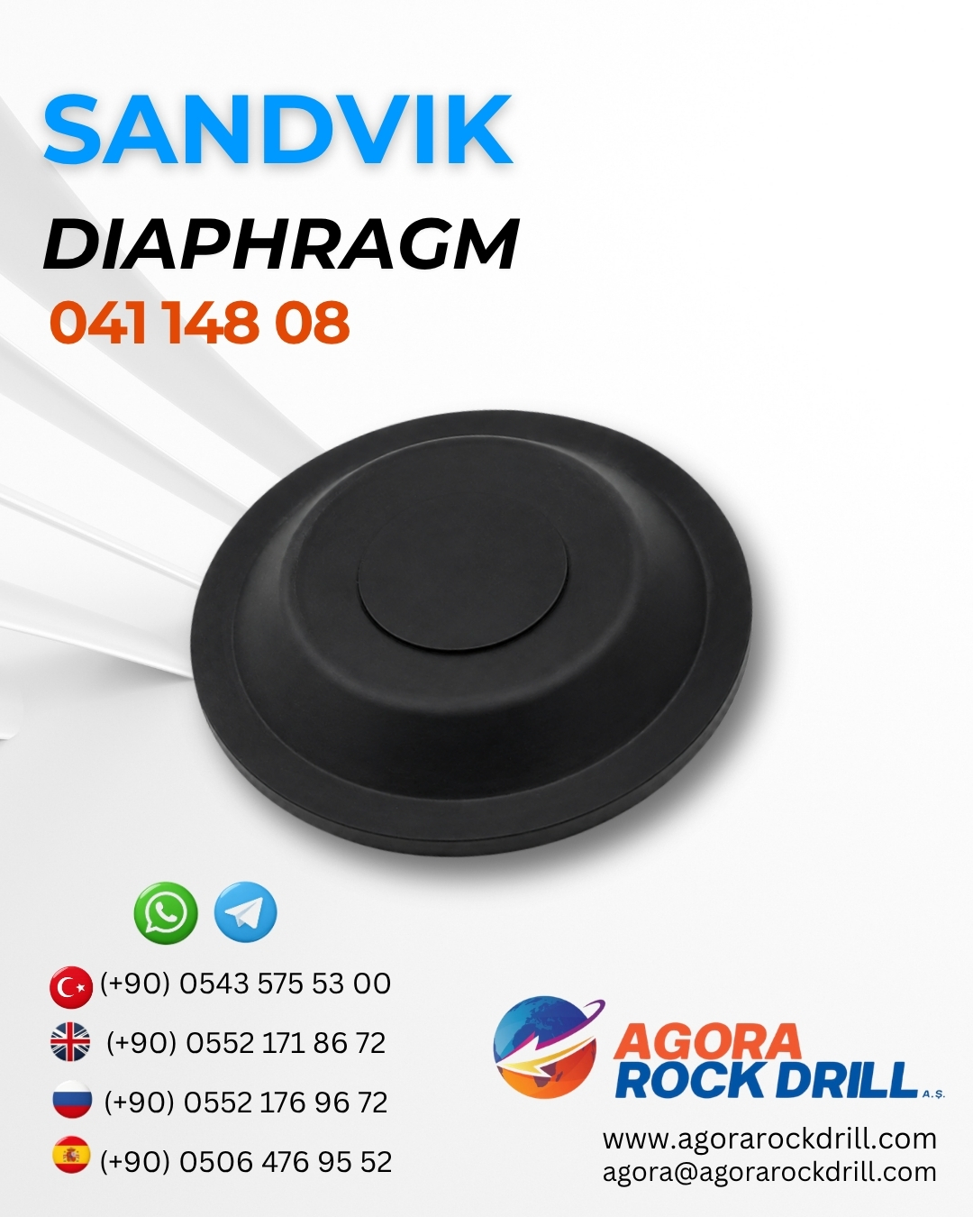 Sandvik - Diaphragm - 041 148 08 - 04114808