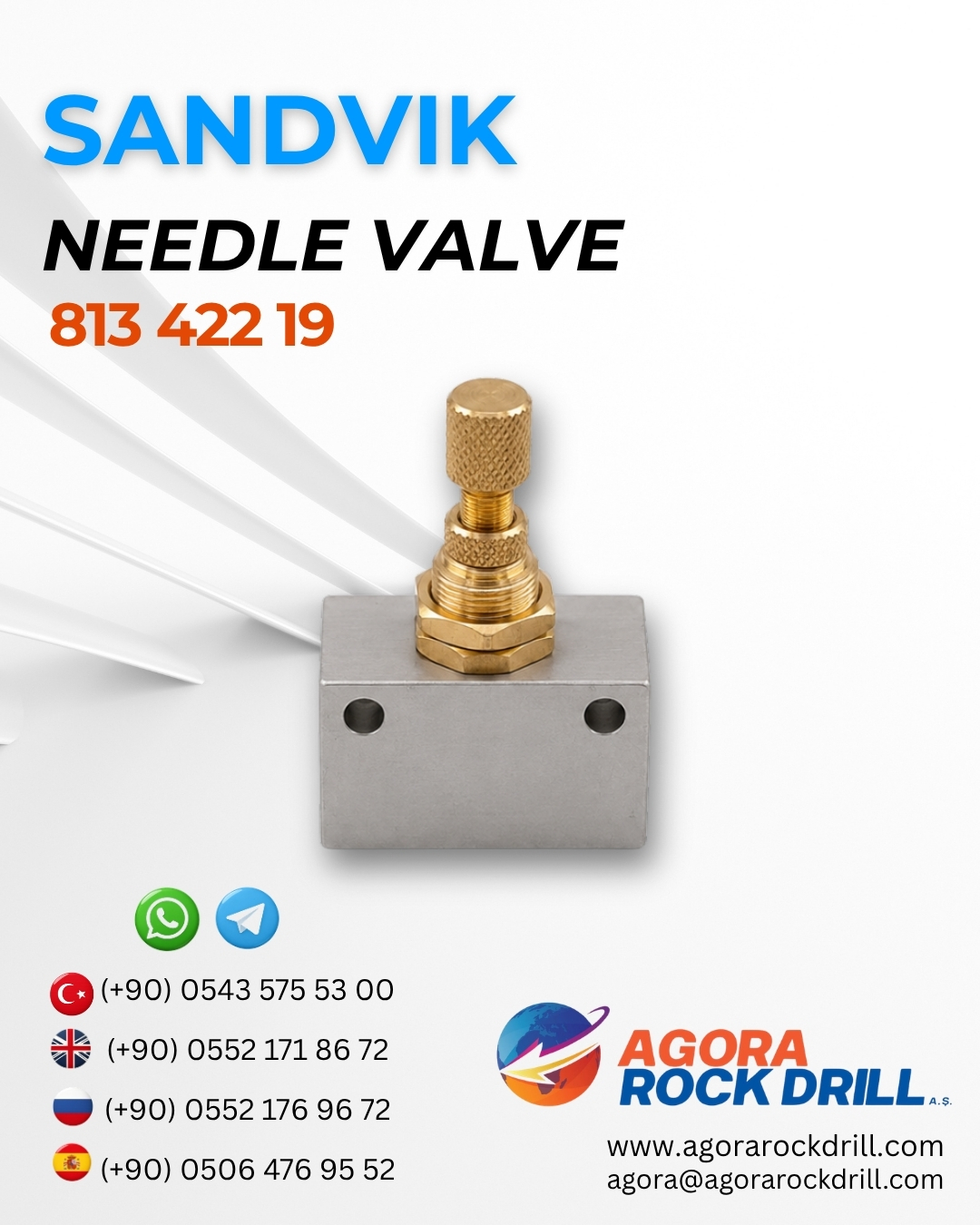 Sandvik - Needle Valve - 813 422 19 - 81342219