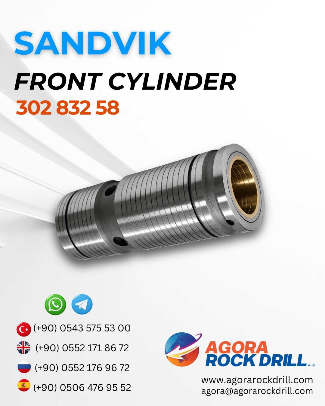 Sandvik - Front Cylinder - 302 832 58 - 30283258