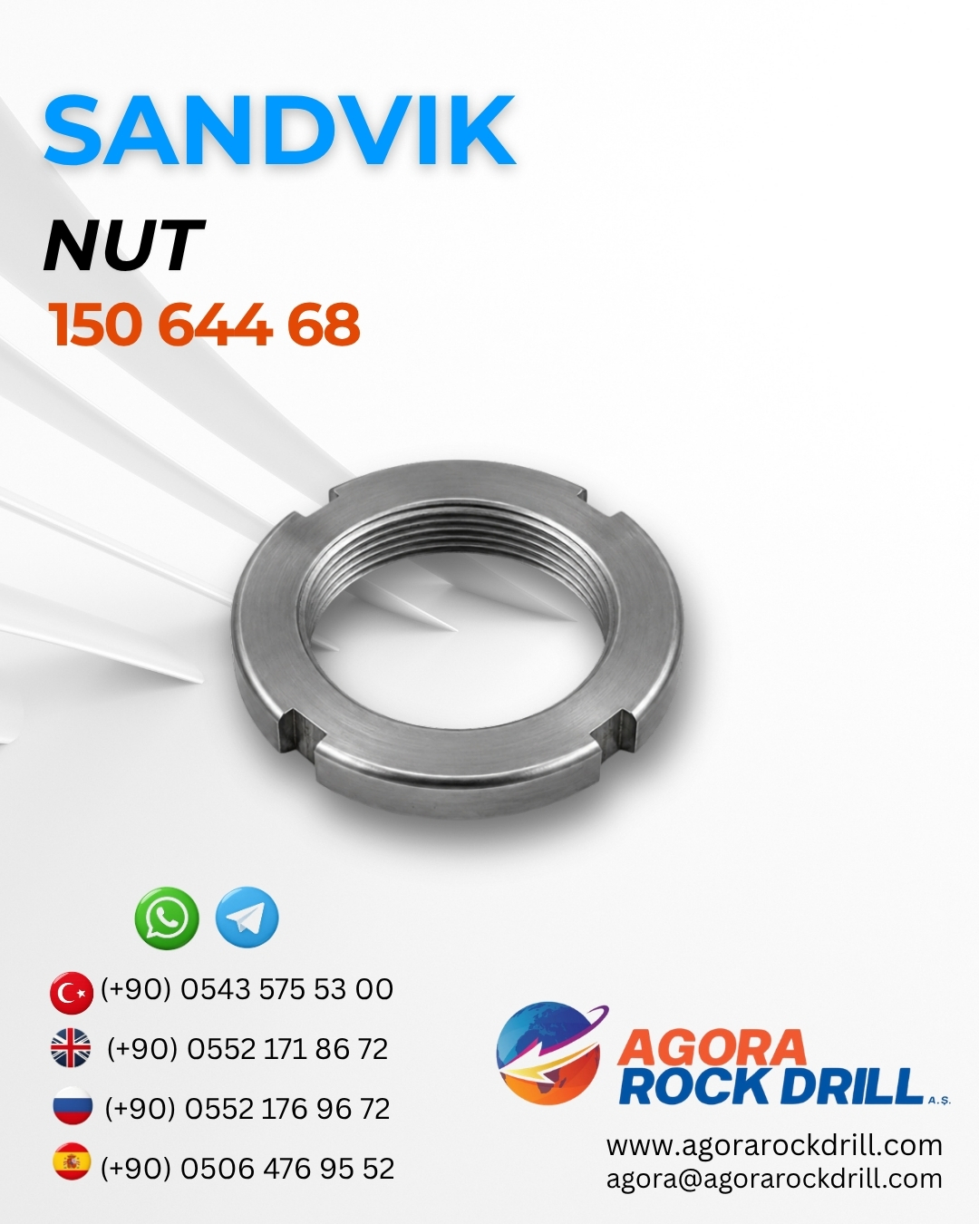Sandvik - Nut - 150 644 68 - 15064468