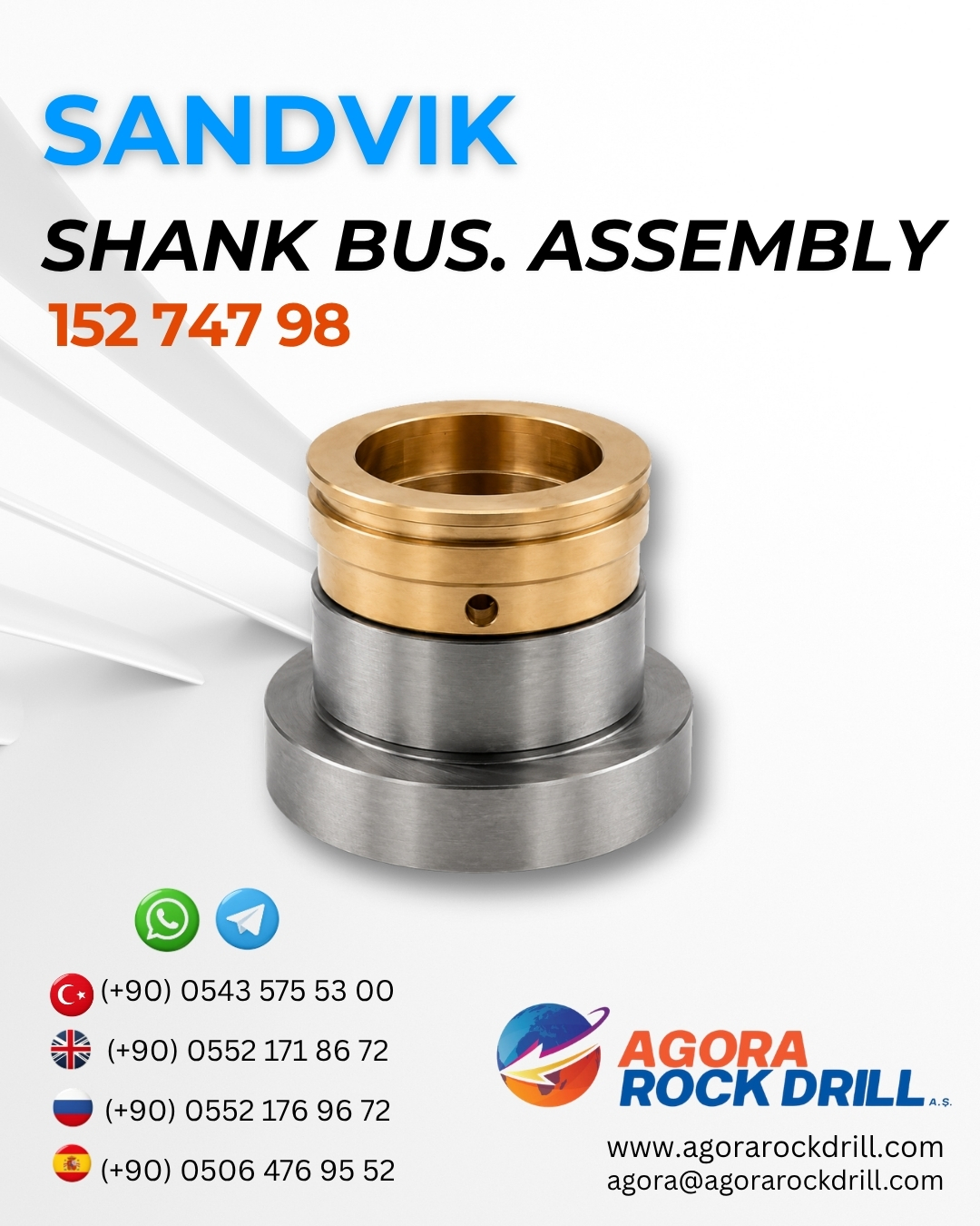 Sandvik - Shank Bushing Assembly - 152 747 98 - 15274798