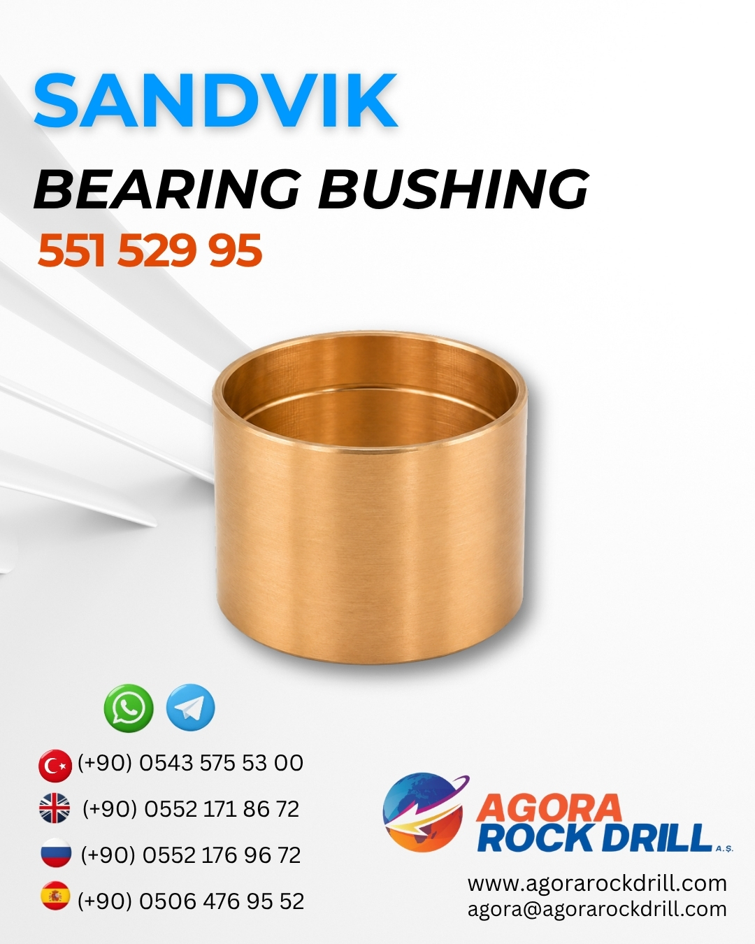 Sandvik - Bearing Bushing - 551 529 95 - 55152995
