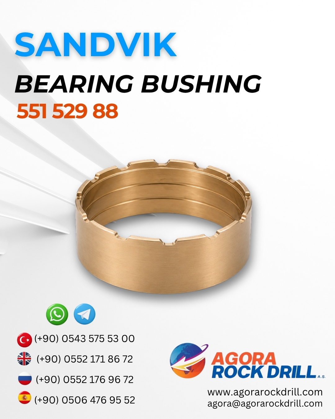 Sandvik - Bearing Bushing - 551 529 88 - 55152988