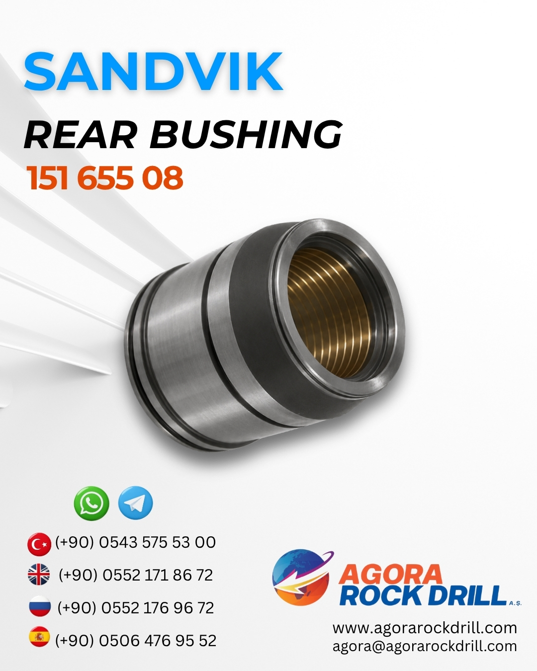 Sandvik - Rear Bushing - 151 655 08 - 15165508