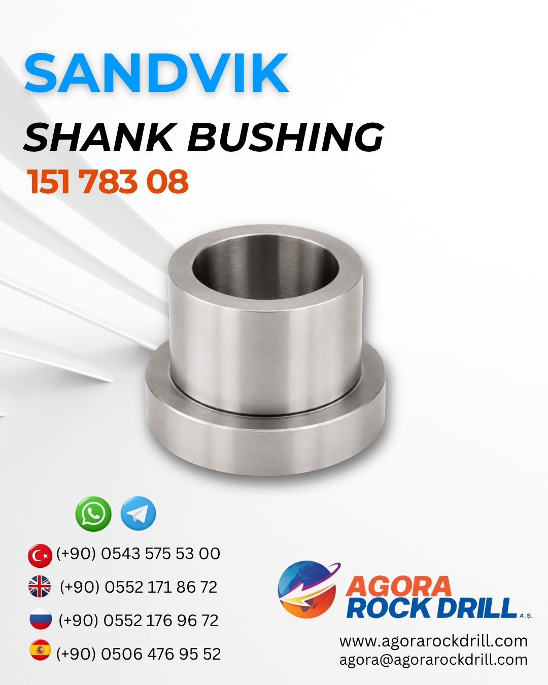 Sandvik - Shank Bushing - 151 783 08 - 15178308