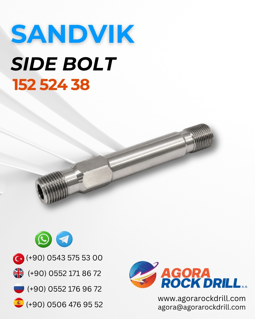 Sandvik - Sıde Bolt - 152 524 38 - 15252438