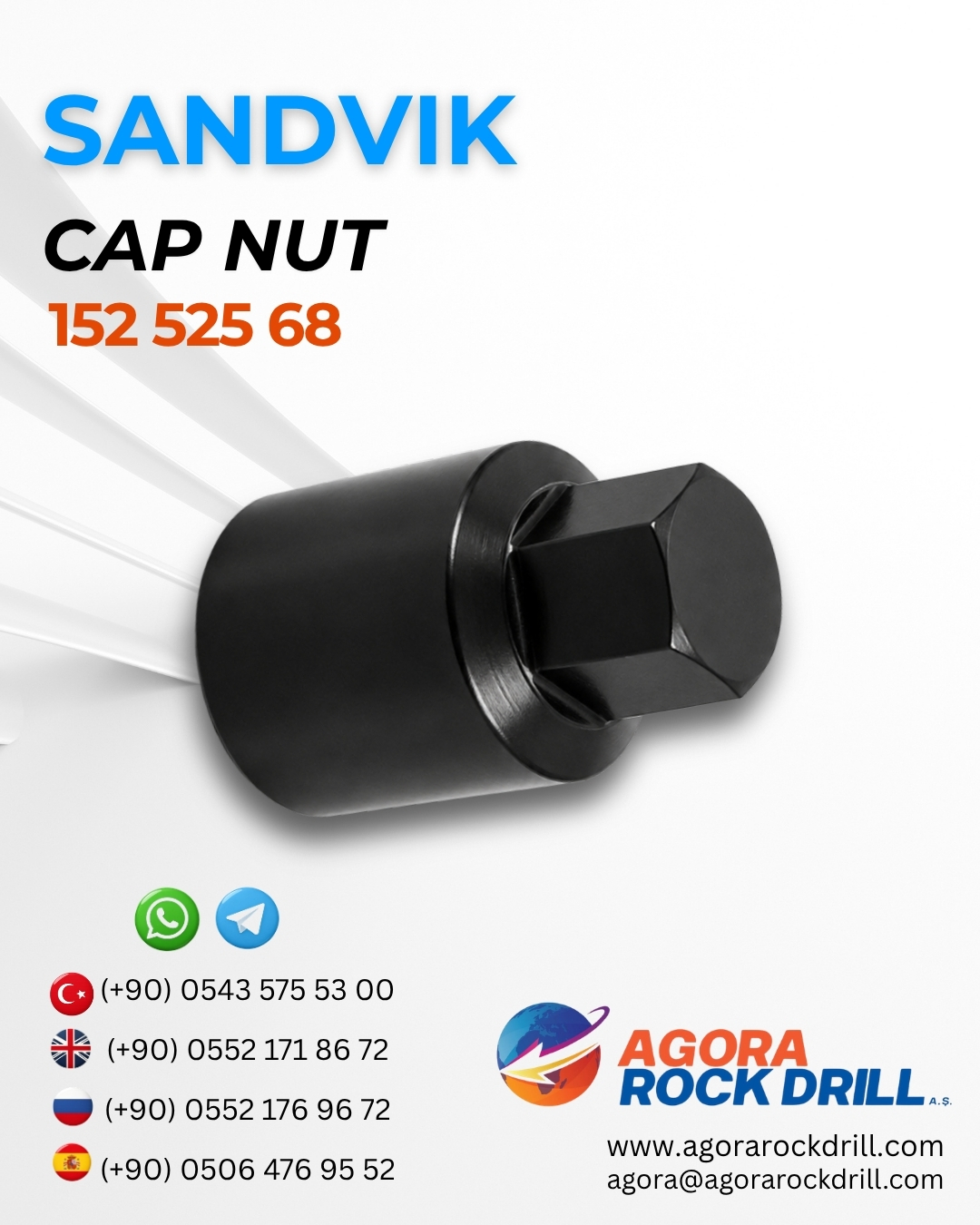Sandvik - Cap Nut - 152 525 68 - 15252568