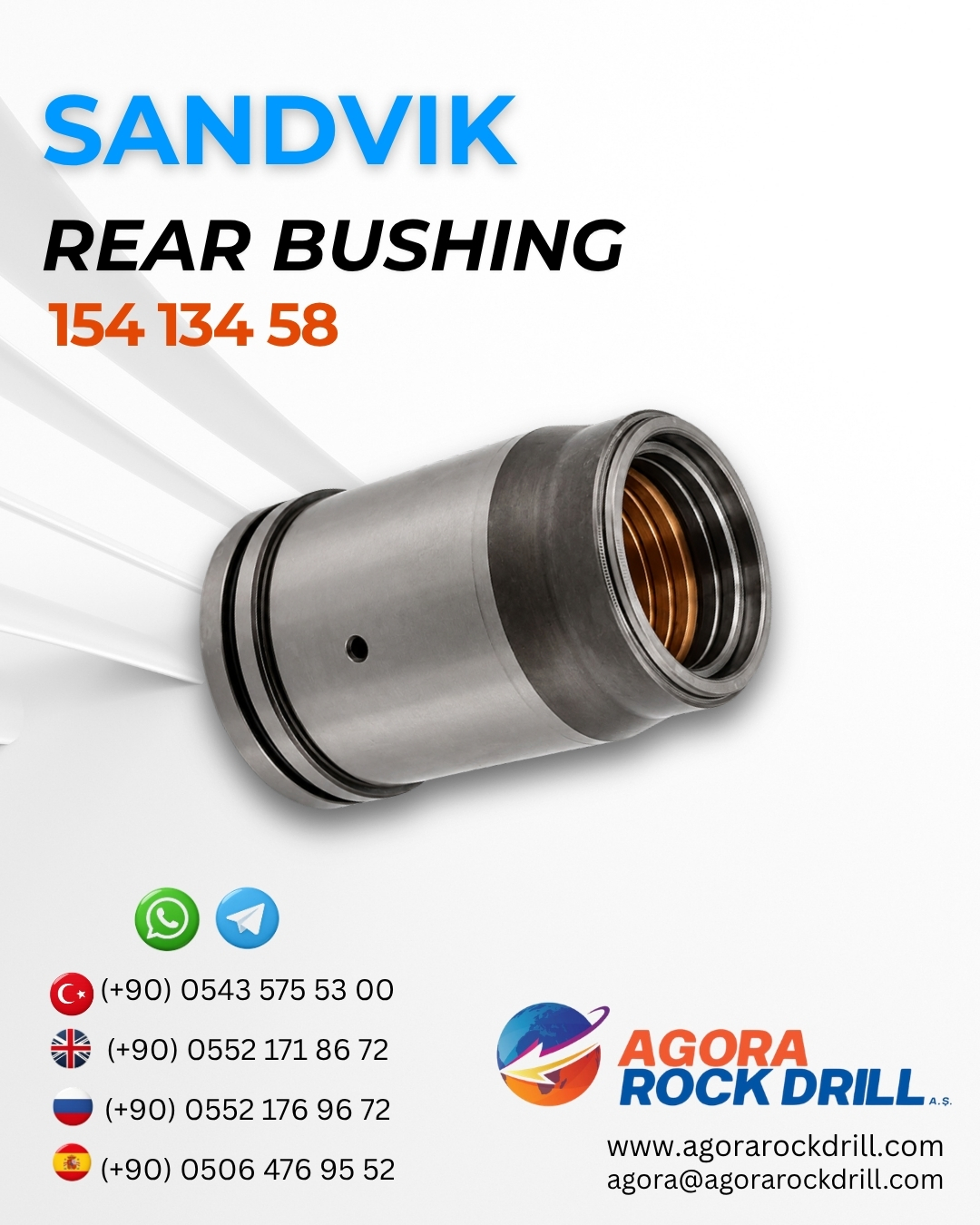 Sandvik - Rear Bushing - 154 134 58 - 15413458