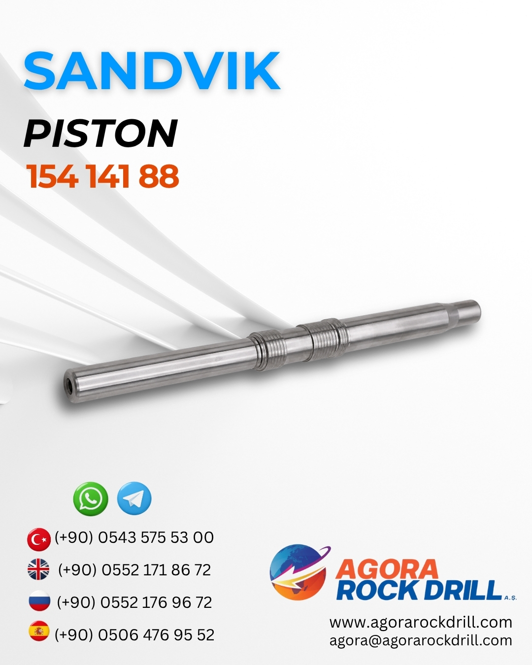 Sandvik - Piston - 154 141 88 - 15414188