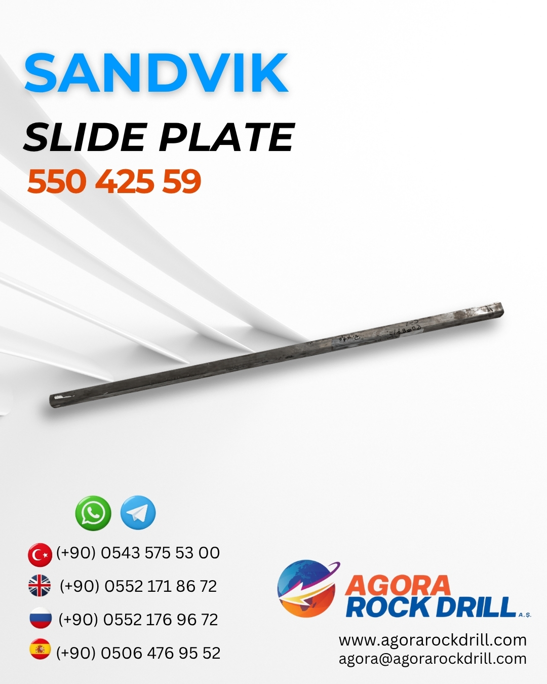 Sandvik - Slide Plate - 550 425 59 - 55042559