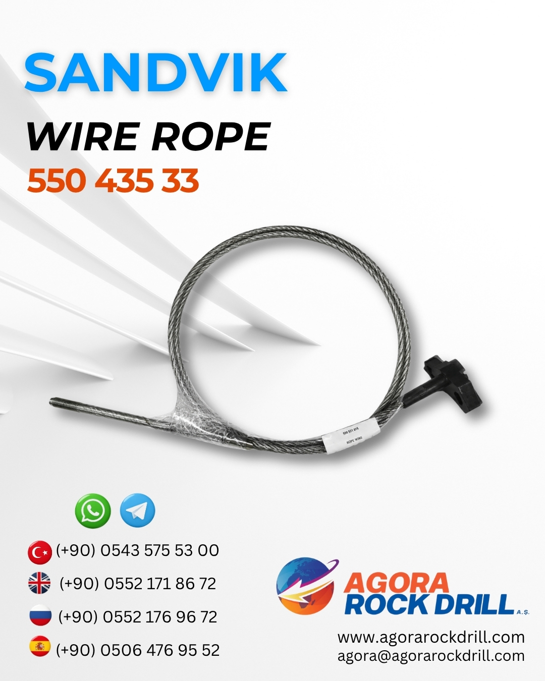 Sandvik - Wire Rope - 550 435 33 - 55043533