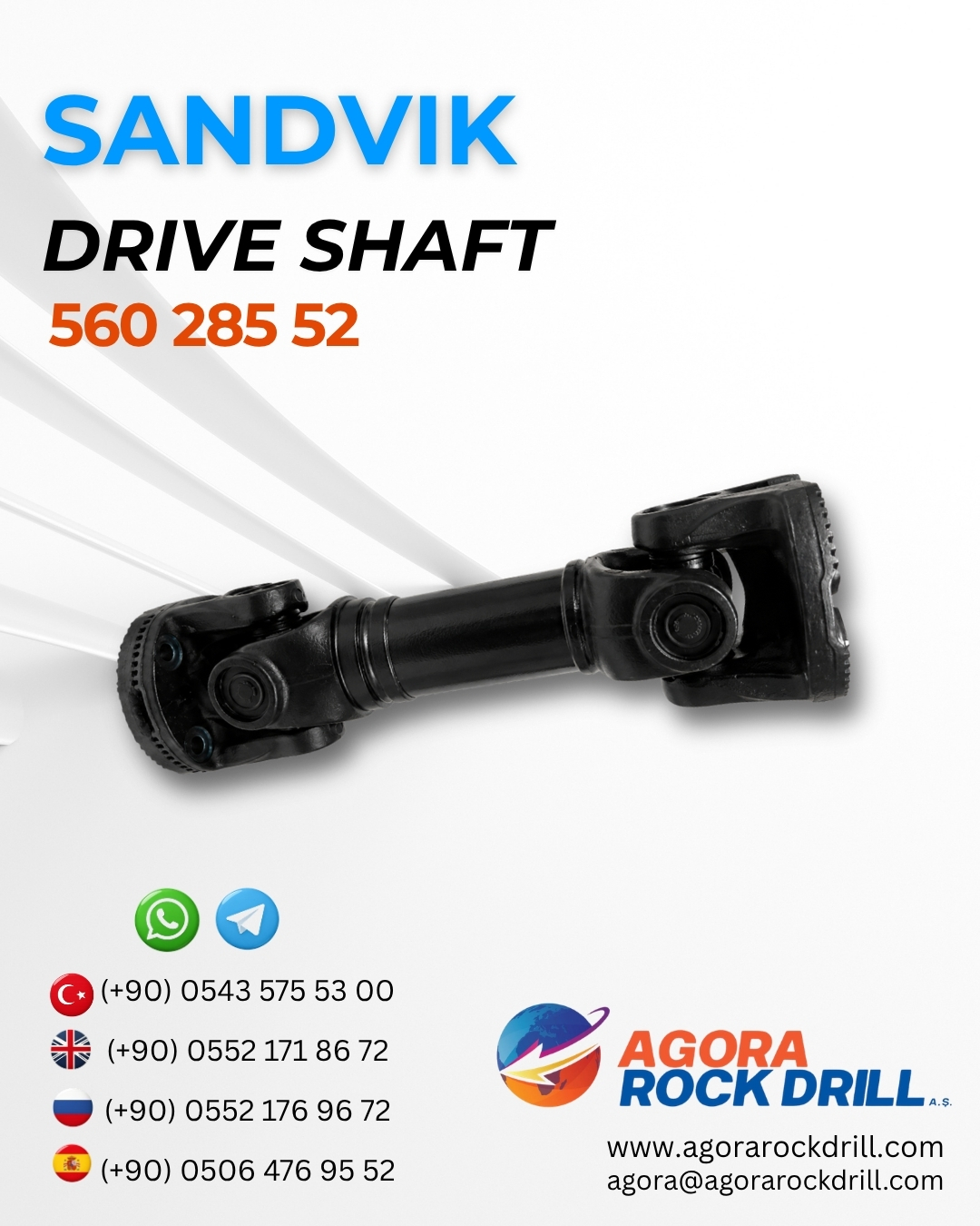 Sandvik - Drive Shaft - 560 285 52 - 56028552