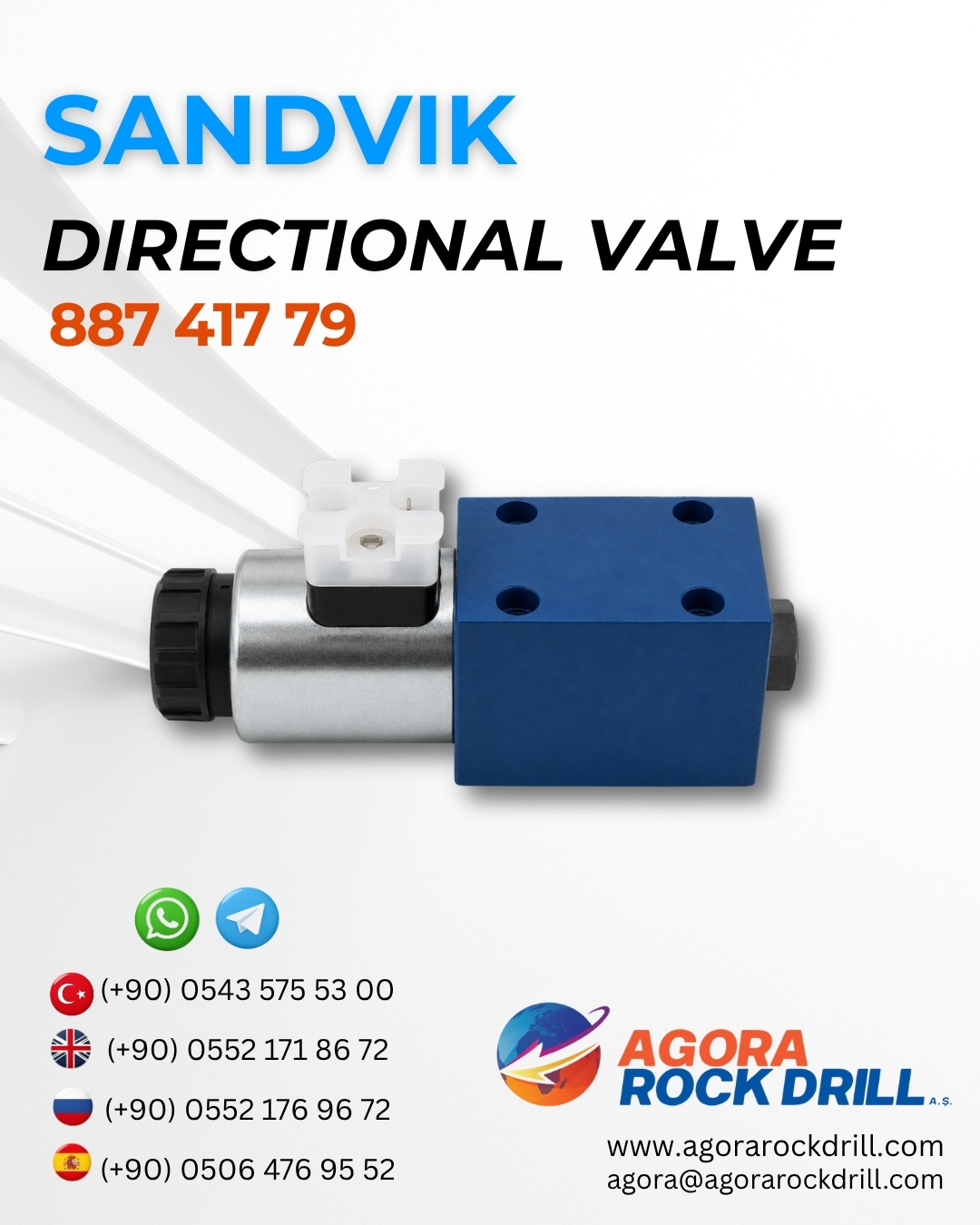 Sandvik - Directional Valve - 887 417 79  - 88741779 