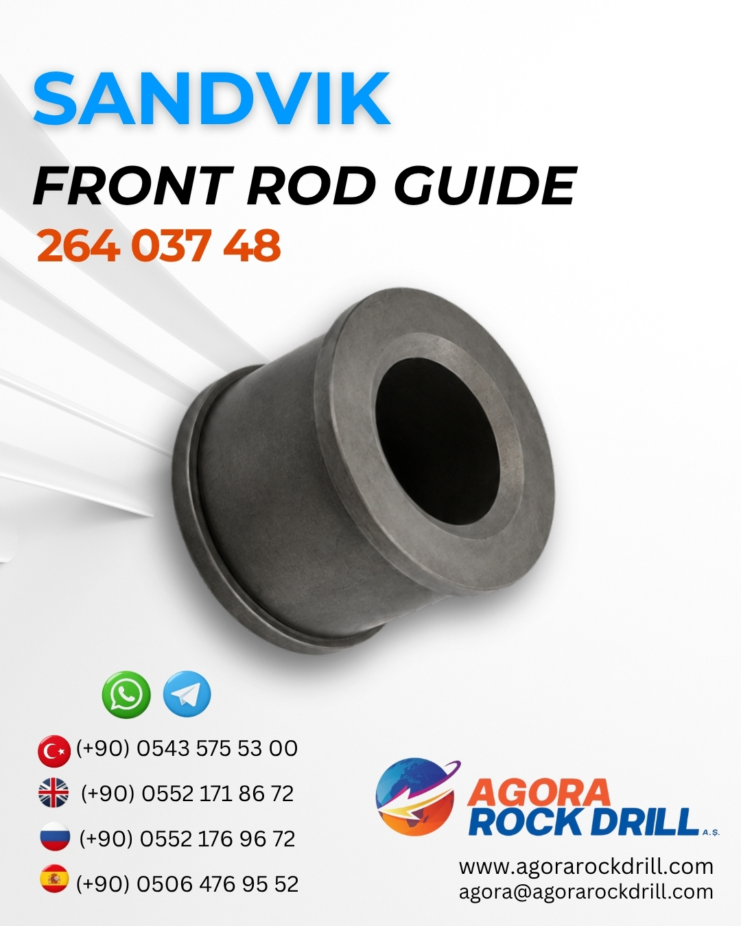 Sandvik - Front Rod Guide - 264 037 48 - 26403748