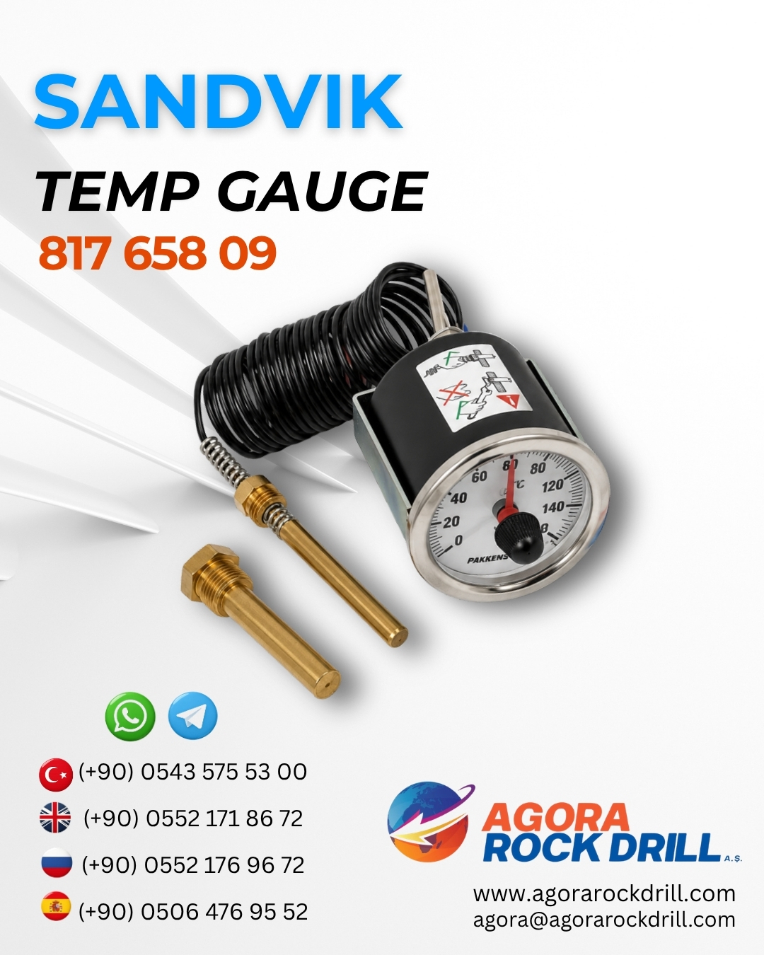 Sandvik - Temp Gauge - 817 658 09 - 81765809