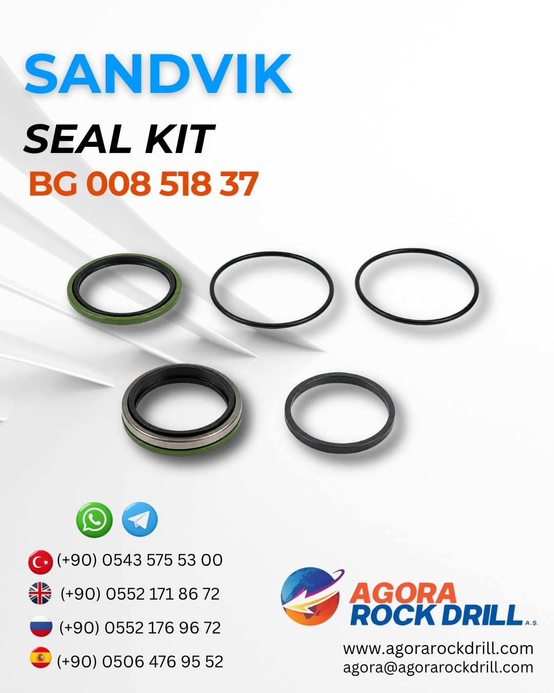 Sandvik - Seal Kit - BG 008 518 37 - BG00851837
