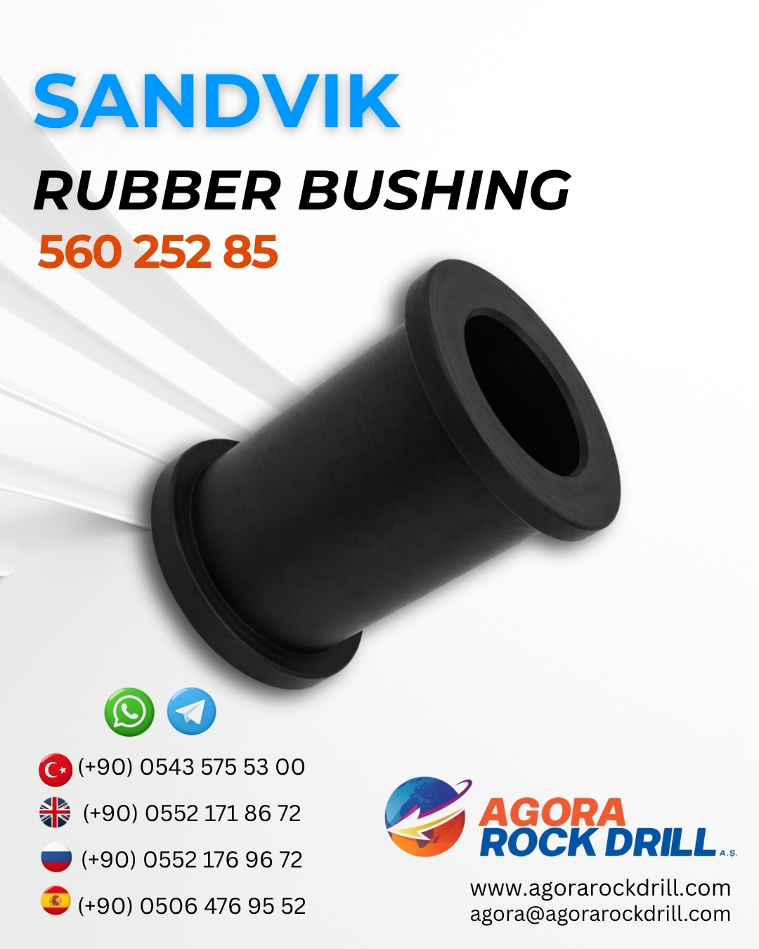 Sandvik - Rubber Bushing - 560 252 85 - 56025285