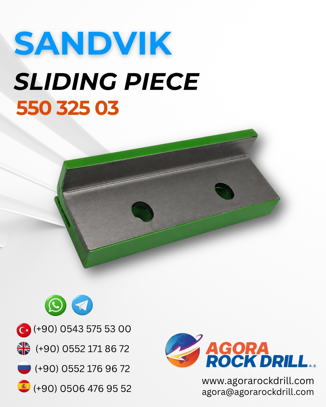 Sandvik - Sliding Piece - 550 325 03 - 55032503