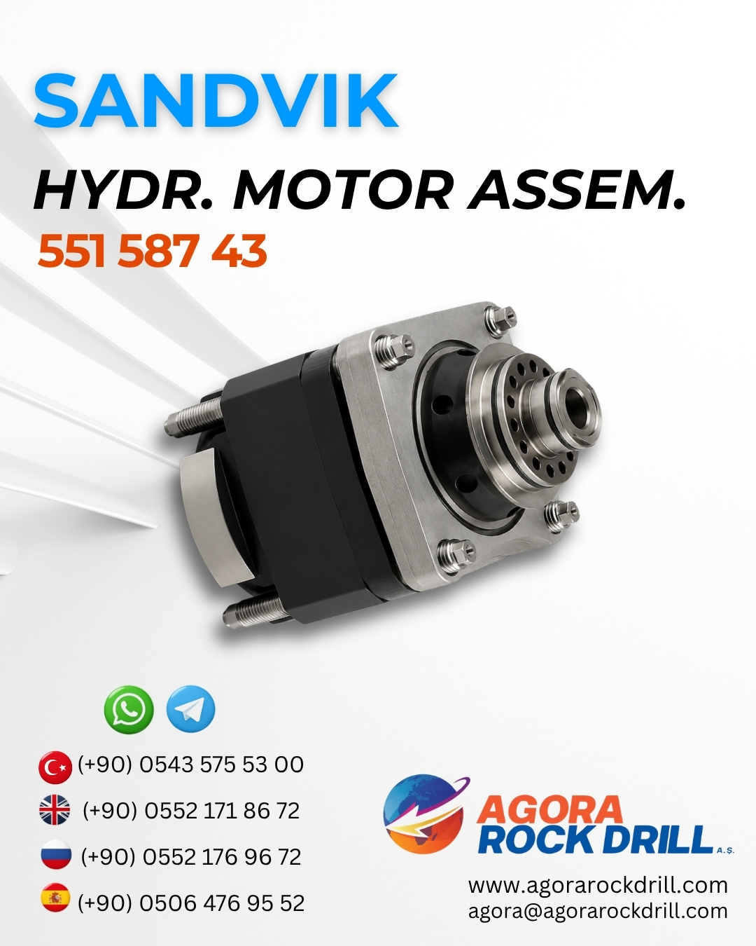 Sandvik - Hydraulic Motor Assembly - 551 587 43 - 55158743 