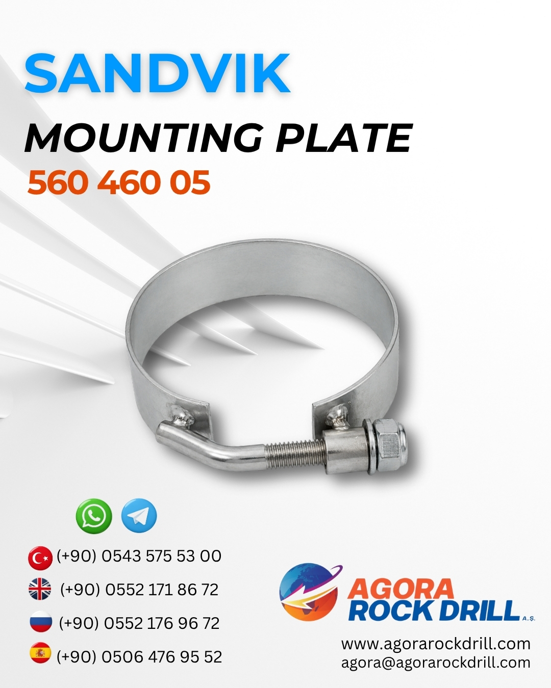Sandvik - Mounting Plate - 560 460 05 - 56046005 