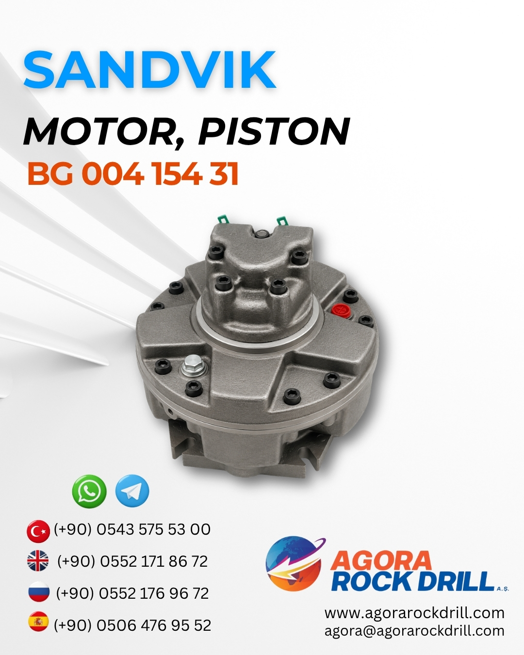 Sandvik - Motor, Piston - BG 004 154 31 - BG00415431 