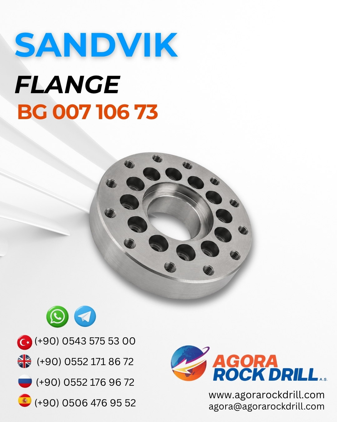 Sandvik - Flange - BG 007 106 73 - BG00710673 
