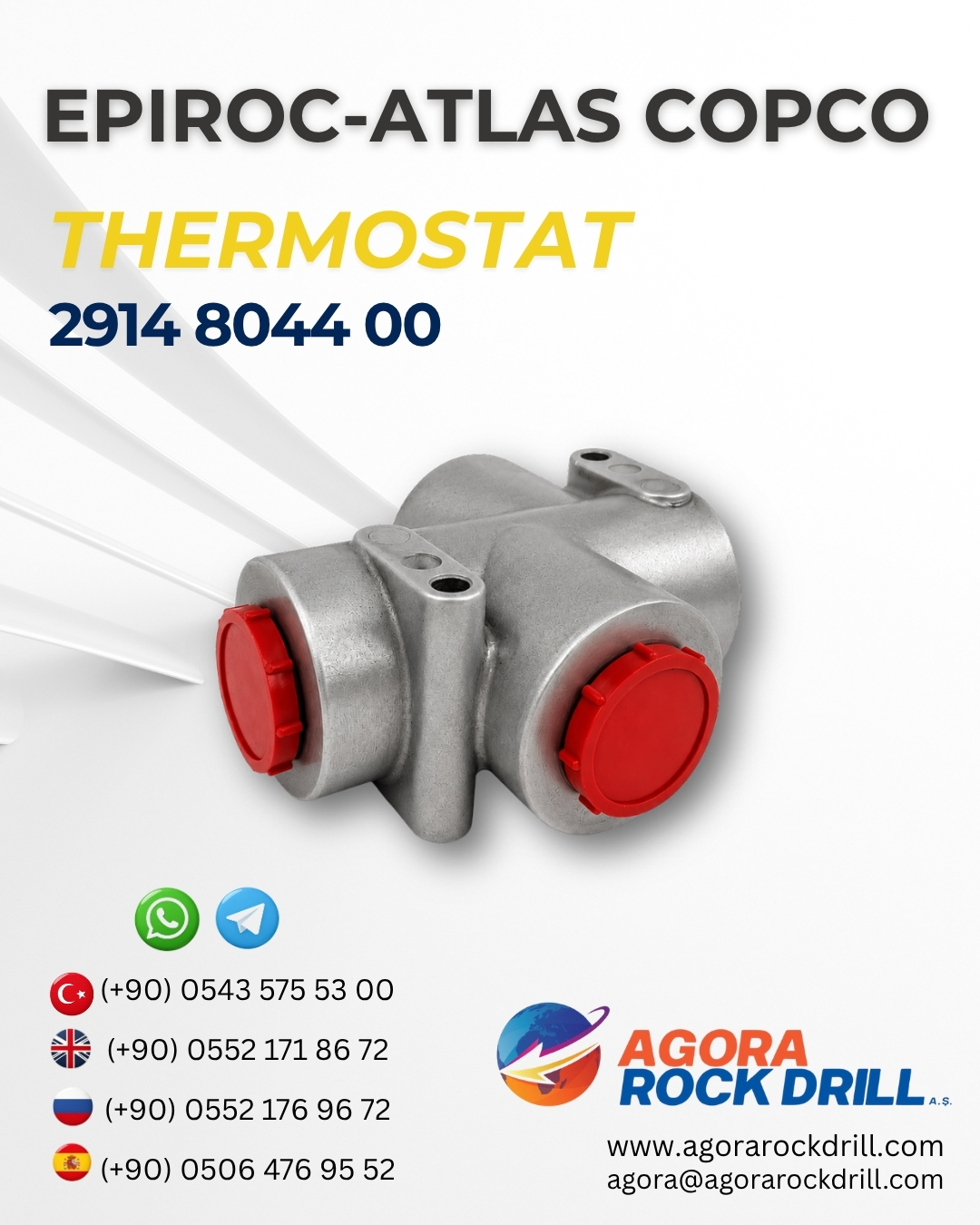 Epiroc - Atlas Copco - Thermostat - 2914 8044 00 - 2914804400 - 2914-8044-00