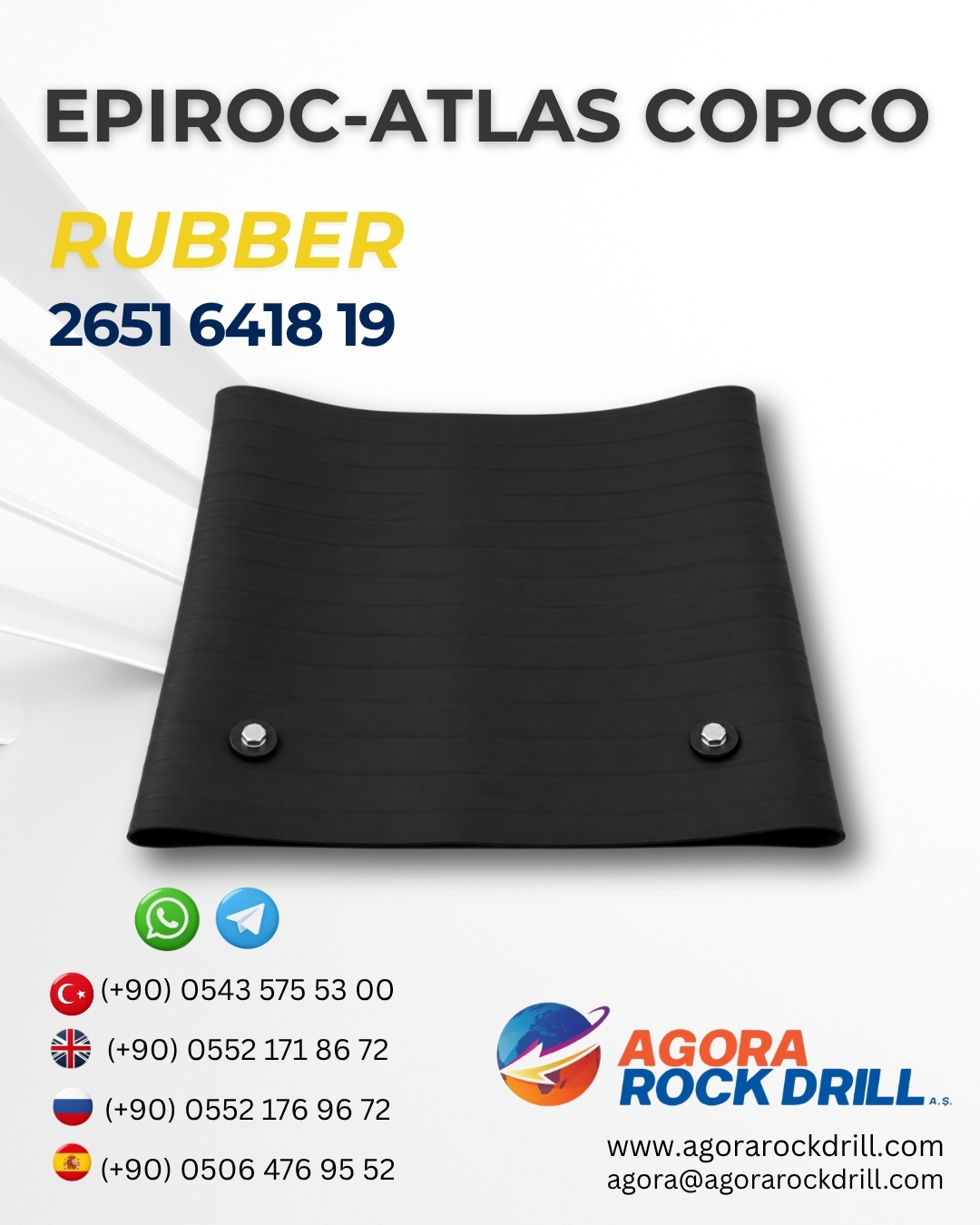 Epiroc - Atlas Copco - Rubber - 2651 6418 19 - 2651641819 - 2651-6418-19