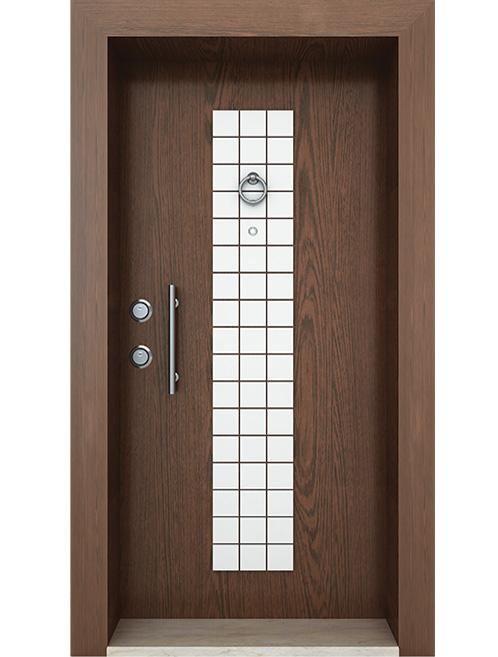 Ebony White Steel Door