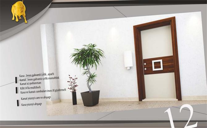 Ahşap Yüzeyli Çelik Kapı