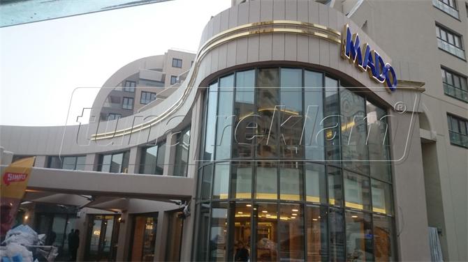 ALTIN PASLANMAZ KROMNİKEL KUTU HARF VE ŞERİT UYGULAMA