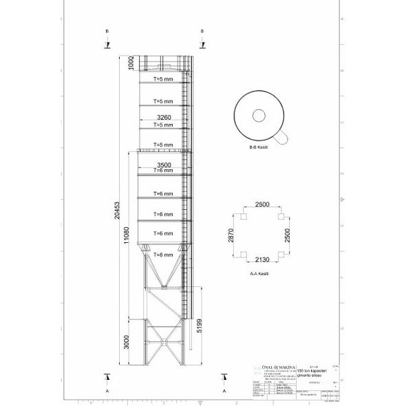 150-200-250 Tons Cement Silo