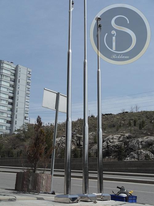 Paslanmaz Krom Bayrak Direği