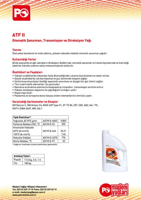 Şanzuman , Transmisyon ve Direksiyon Yağı