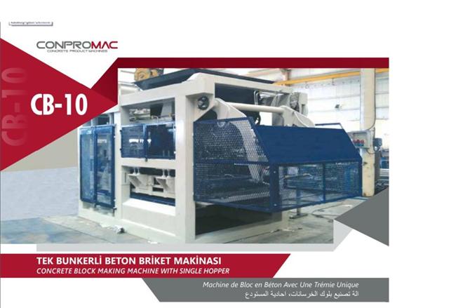 tek bunkerli beton briket makinası 