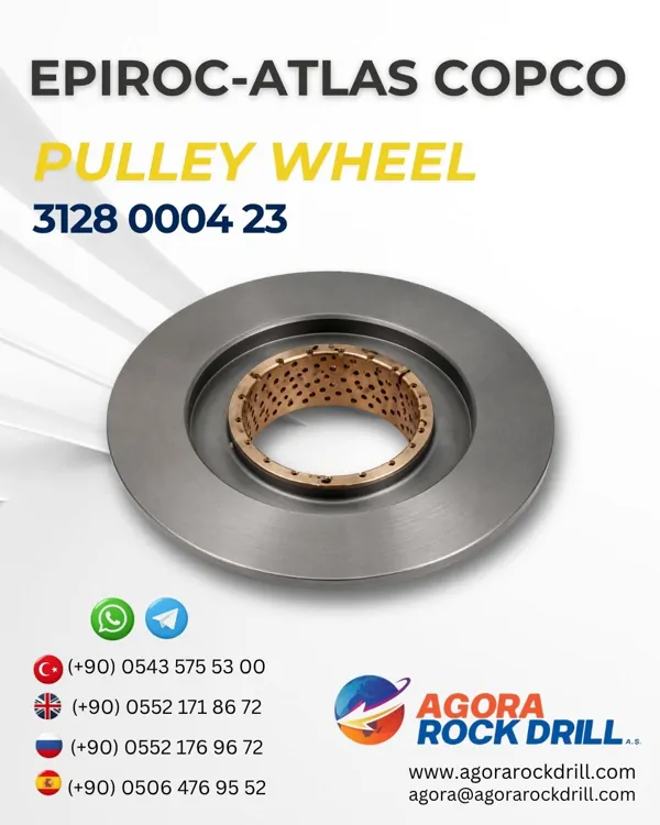 Epiroc – Atlas Copco - Pulley Wheel - 3128 0004 23 - 3128000423 - 3128-0004-23