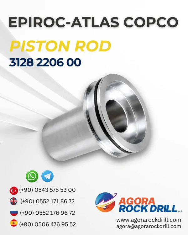 Epiroc – Atlas Copco - Piston Rod - 3128 2206 00 - 3128220600 - 3128-2206-00