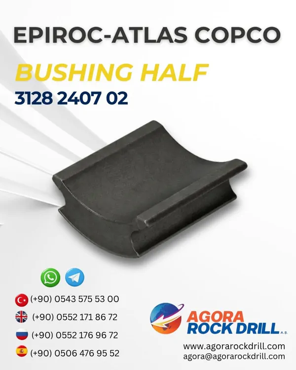 Epiroc – Atlas Copco - Bushing Half - 3128 2407 02 - 3128240702 - 3128-2407-02