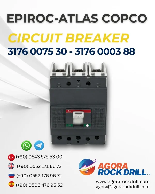 Epiroc – Atlas Copco - Circuit Breaker - 3176 0075 30 - 3176 0003 88 / 3176007530 - 3176000388 / 3176-0075-30 - 3176-0003-88